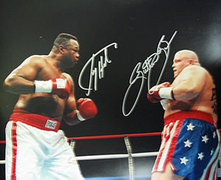 Larry Holmes and Butterbean Autographed 16" x 20" Photograph (Unframed)