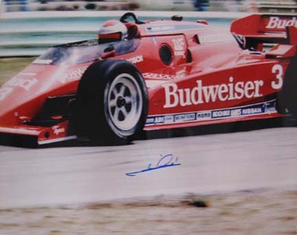 Mario Andretti Autographed "Budweiser Car Left" 16" x 20" Photograph (Unframed)