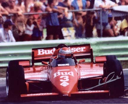 Mario Andretti Autographed "Budweiser Car Front" 8" x 10" Photograph (Unframed)