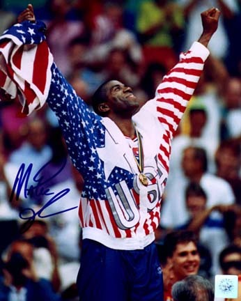 Magic Johnson Autographed "1992 Olympic Pose" 16" x 20" Photograph (Unframed)