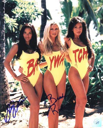 Stacy Kamano and Brande Roderick Autographed "Baywatch Triple Shot" 8" x 10" Color Photograph  (Unfr