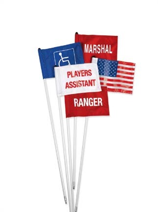 Marshal Cart Identification Flag (Red/White)