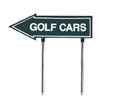 15" "Golf Cars" Directional Arrow (Green / White)