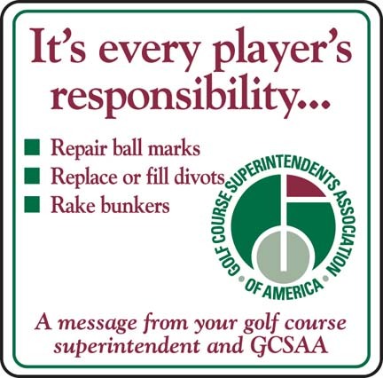 12" x 12" GCSAA Message Information Sign