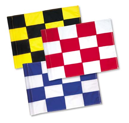 20" x 14" Classic Checkered Nylon Tube-Lock Swivel Flags - Set of 9 Flags
