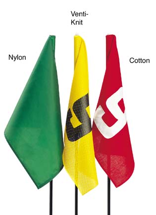 20" x 14" Numbered (1-9) Orange Nylon Golf Flag with Grommets - Set of 9 Flags