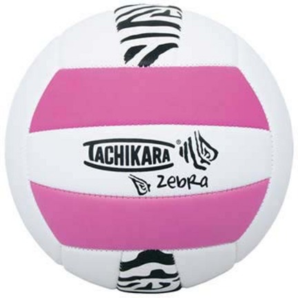Zebra Sof-Tec&#153; Volleyball (Pink / White) from Tachikara