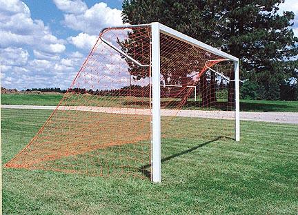 24'W x 8'H Permanent Soccer Goal - 4" x 4" Unpainted Steel (One Pair)