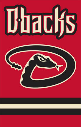 Arizona Diamondbacks MLB Applique Banner Flag