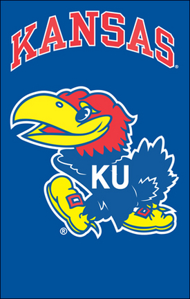 Kansas Jayhawks NCAA Applique Banner Flag