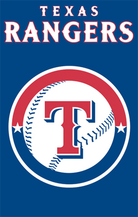Texas Rangers MLB Applique Banner Flag