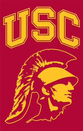 USC Trojans "Trojan Head" NCAA Applique Banner Flag