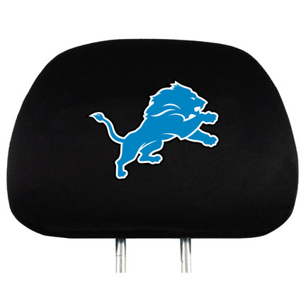 Detroit Lions Head Rest Covers - Set of 2