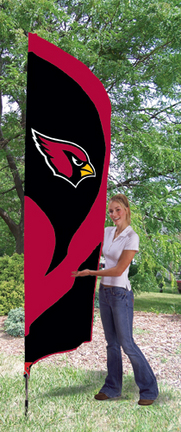 Arizona Cardinals NFL Tall Team Flag with Pole