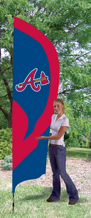 Atlanta Braves MLB Tall Team Flag with Pole