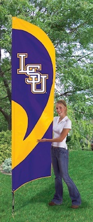 Louisiana State (LSU) Tigers NCAA Tall Team Flag with Pole