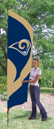 St. Louis Rams NFL Tall Team Flag with Pole