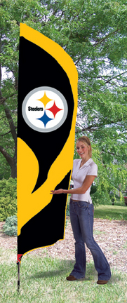 Pittsburgh Steelers NFL Tall Team Flag with Pole