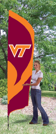 Virginia Tech Hokies NCAA Tall Team Flag with Pole