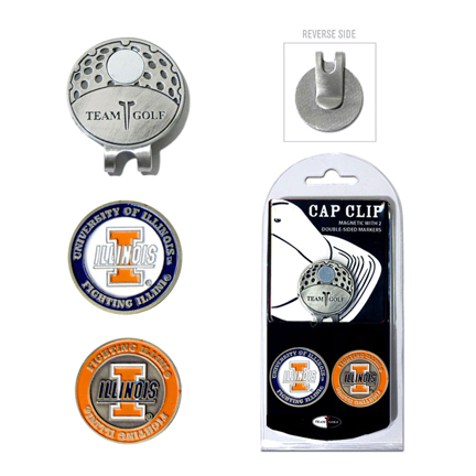 Illinois Fighting Illini Golf Marker and Cap Clip Pack