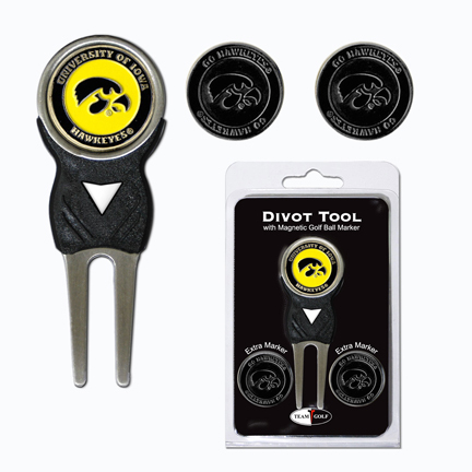 Iowa Hawkeyes Golf Ball Marker and Divot Tool Pack