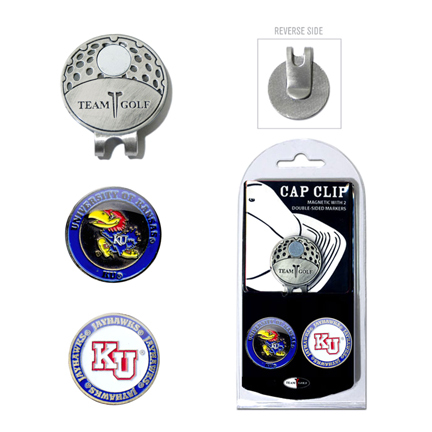 Kansas Jayhawks Golf Marker and Cap Clip Pack