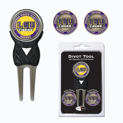 Louisiana State (LSU) Tigers Golf Ball Marker and Divot Tool Pack