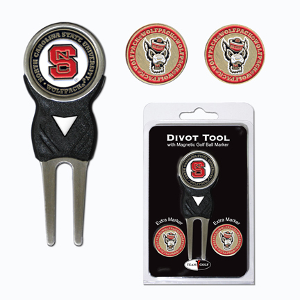 North Carolina State Wolfpack Golf Ball Marker and Divot Tool Pack
