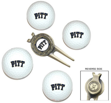Pittsburgh Panthers Golf Balls, Divot Tool, and Ball Marker Gift Set