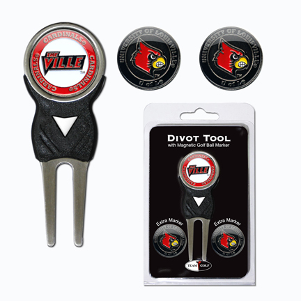 Louisville Cardinals Golf Ball Marker and Divot Tool Pack