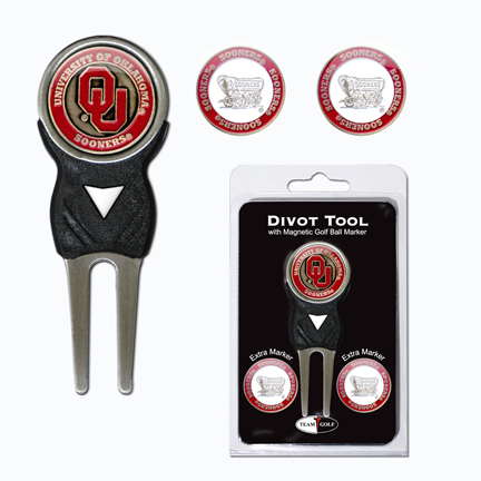 Oklahoma Sooners Golf Ball Marker and Divot Tool Pack