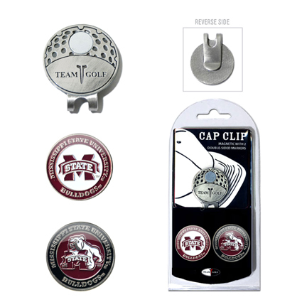Mississippi State Bulldogs Golf Marker and Cap Clip Pack