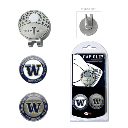 Washington Huskies Golf Marker and Cap Clip Pack