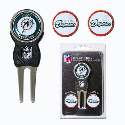 Miami Dolphins Signature Divot Tool Golf Gift Pack
