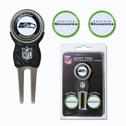 Seattle Seahawks Signature Divot Tool Golf Gift Pack