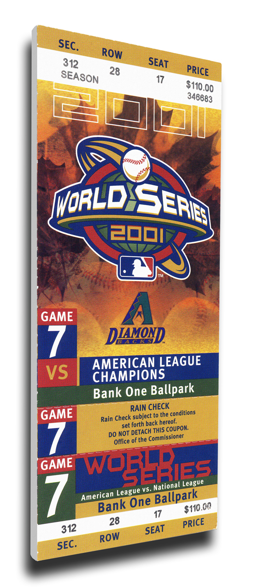 2001 Arizona Diamondbacks World Series Mega Ticket