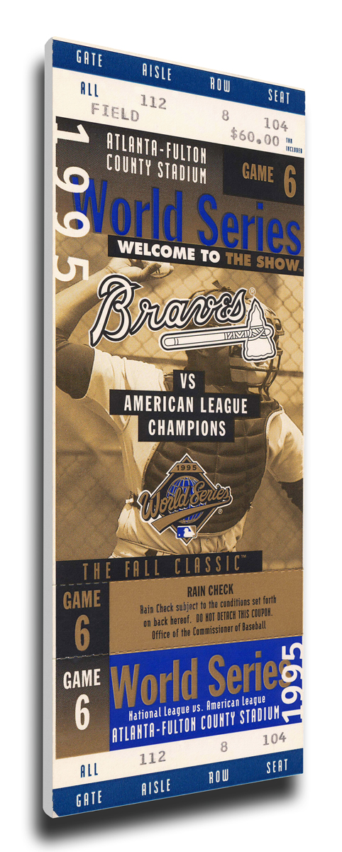 1995 Atlanta Braves World Series Mega Ticket