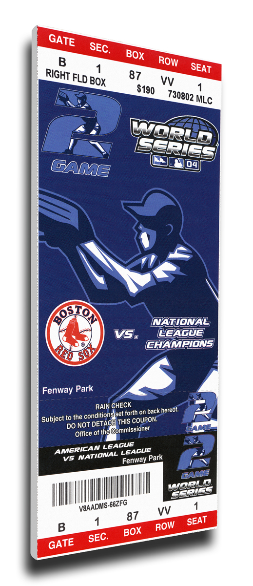 2004 Boston Red Sox World Series Mega Ticket