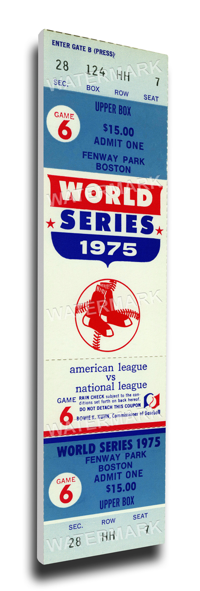 1975 Boston Red Sox World Series Carlton Fisk Game 6 Home Run Mega Ticket