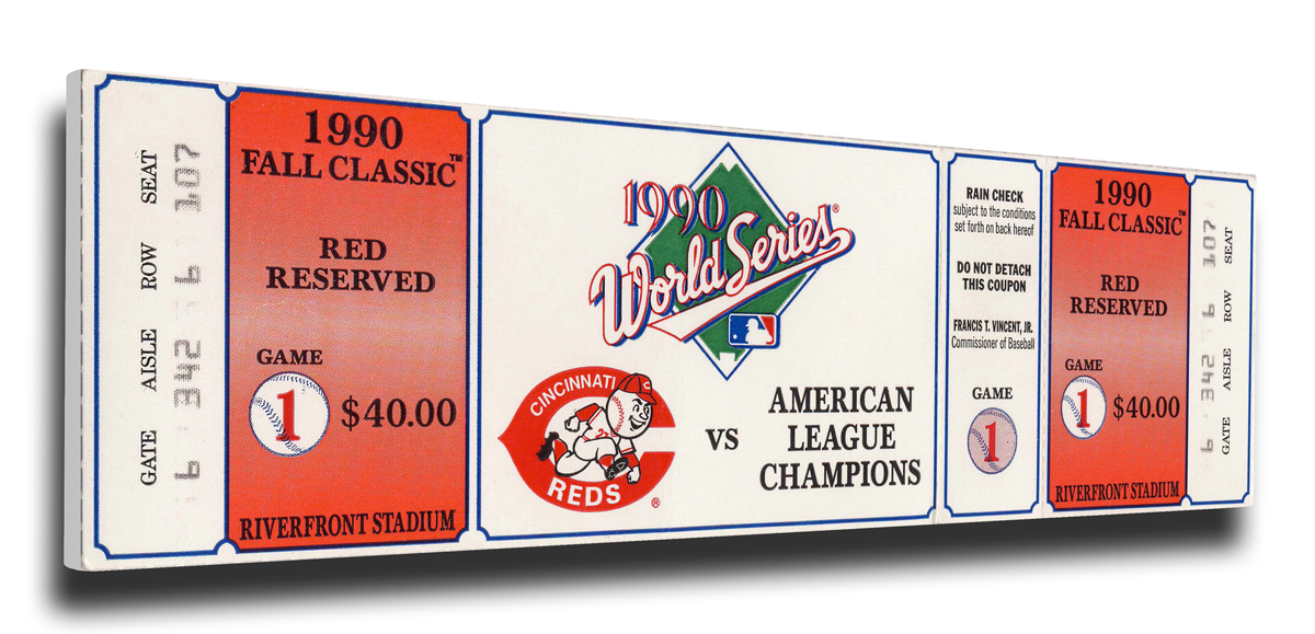 1990 Cincinnati Reds World Series Mega Ticket