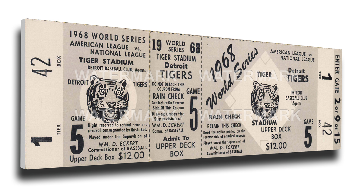 1968 Detroit Tigers World Series Mega Ticket