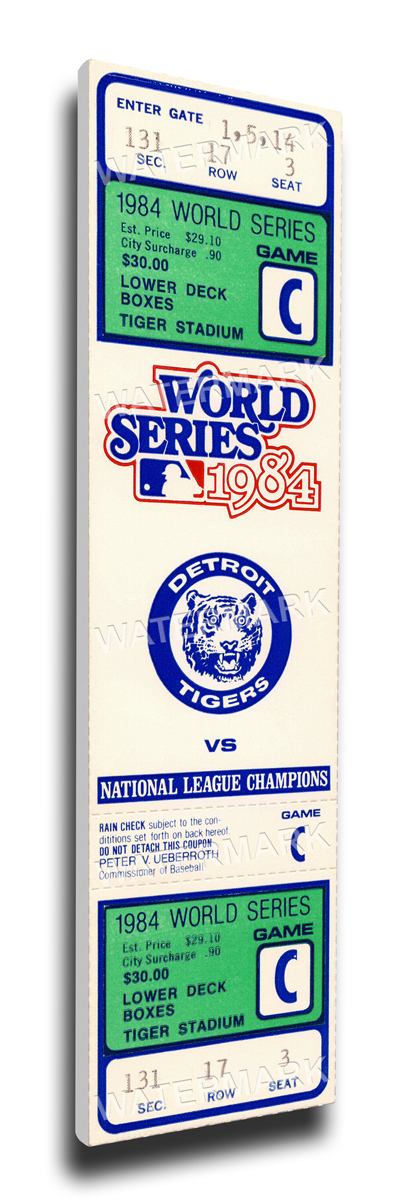1984 Detroit Tigers World Series Mega Ticket