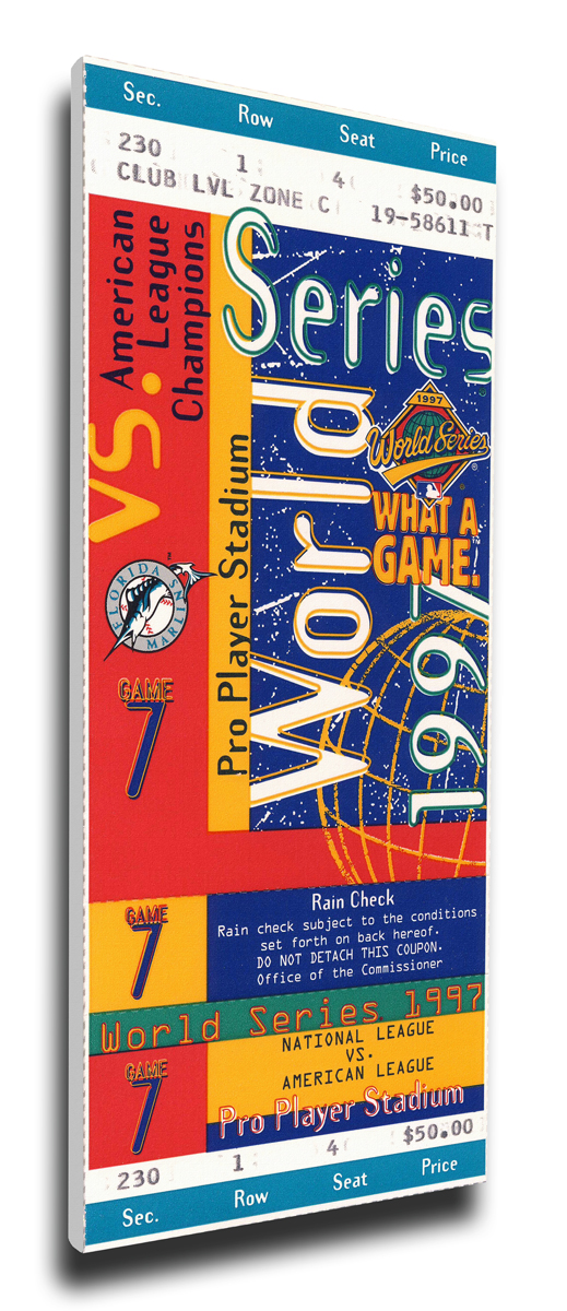 1997 Florida Marlins World Series Mega Ticket