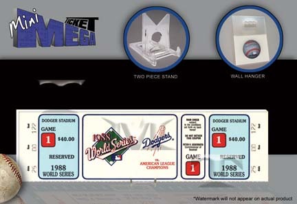 1988 Los Angeles Dodgers World Series Game 1 Mini-Mega Ticket