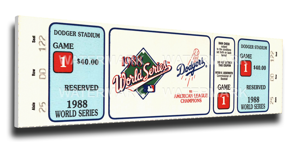 1988 Los Angeles Dodgers World Series Mega Ticket