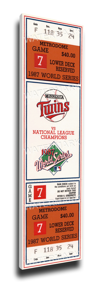 1987 Minnesota Twins World Series Mega Ticket