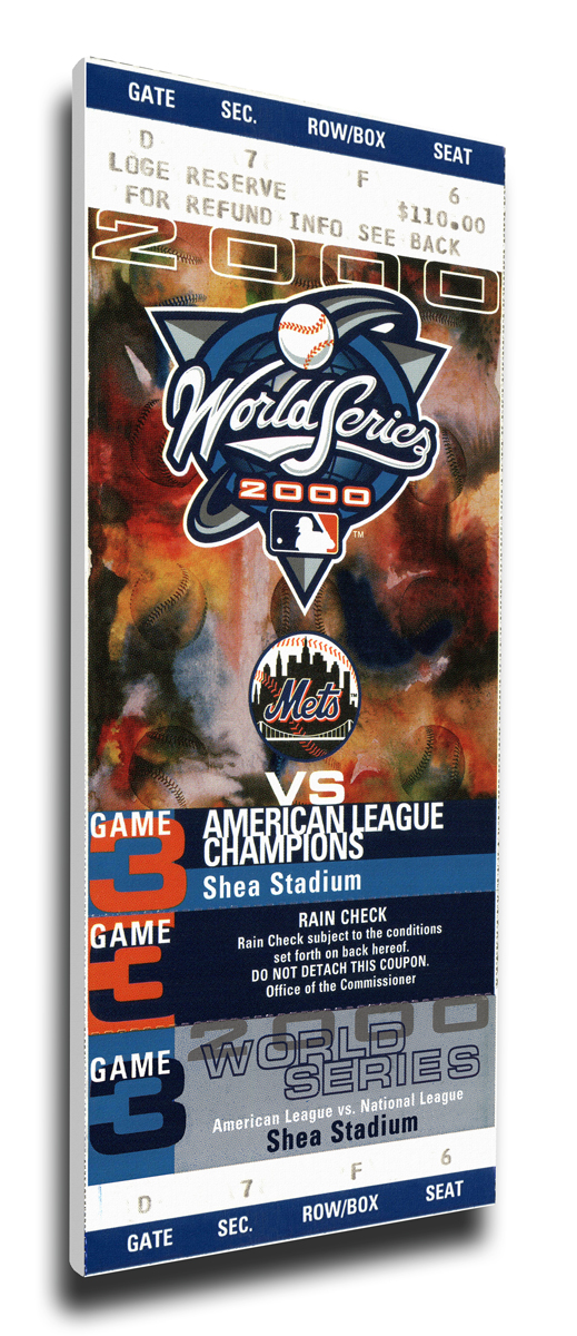 2000 New York Mets World Series Subway Series Mega Ticket