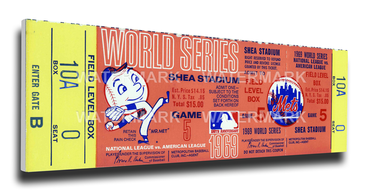 1969 New York Mets World Series Mega Ticket