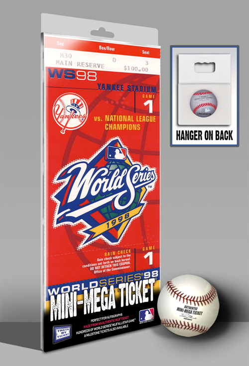 1998 New York Yankees World Series Game 1 Mini-Mega Ticket