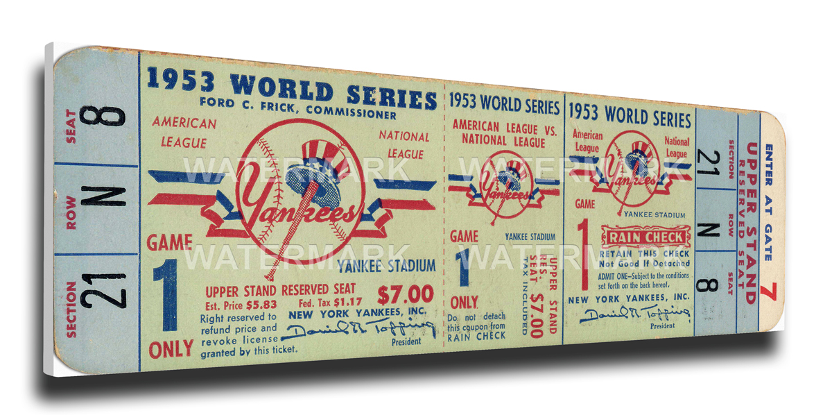 1953 New York Yankees World Series Mega Ticket